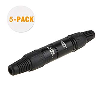 【中古】【非常に良い】XLRコネクタ，CableCreation [5本入れ] XLR 3Pin(ピン)オス/メス オーディオマイク マイクロフォンコネクタ ブラック｜ドリエム店