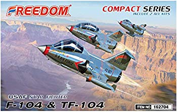 【中古】【非常に良い】フリーダムモデルキット コンパクトシリーズ アメリカ空軍 F-104 & TF-104 プラモデル FRE162704|ドリエム店
