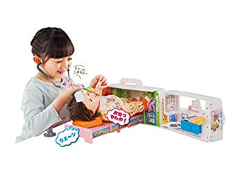 【中古】【非常に良い】ぽぽちゃんお道具シリーズ おしゃべり総合クリニックに変身! ぽぽちゃん救急車｜ドリエム店