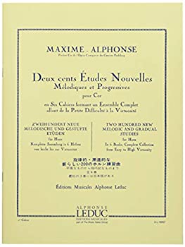 【中古】【非常に良い】アルフォンス : 旋律的・斬進的な新しい200のホルン練習曲 第一巻 (ホルン教則本) ルデュック出版