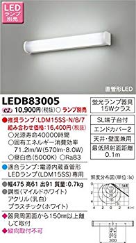 【中古】【人並み外れたに好いたらしい】東芝ライテック ワット数内蔵直管形LED鉤括弧 鏡鑑灯 15W 照明ランプ別売 w17b8b5
