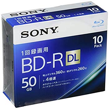 【中古】【非常に良い】SONY ビデオ用ブルーレイディスク 10BNR2VJPS4(BD-R 2層:4倍速 10枚パック) 2zzhgl6