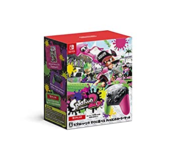 【中古】【非常に良い】スプラトゥーン2すぐに遊べるProコントローラーセット -Switch