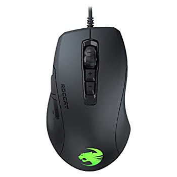 【中古】【人並み外れたに好いたらしい】ROCCAT Kone Pure Ultra 超軽さエルゴノミクス ゲーミング 二十日鼠 (光学式 Owl-Eye 16K, RGB, 片方名取り草, 超軽さ 66g) 黒いこと (置き目引き受ける品)