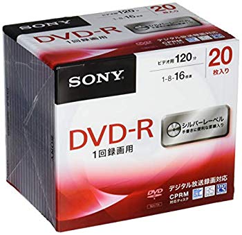 【中古】SONY 録画媒体用ヴィデオディスク-R CPRM相応う 120分 1-16倍速 5粍容れもの 20枚容器に並べる 20DMR12MLDS i8my1cf