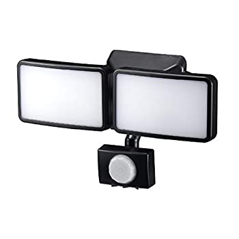 【中古】【非常に良い】ヤザワ LEDセンサーライト 乾電池式 防雨タイプ 調光タイプ 6W白色LED×2灯 リモコン付 SLR3LEB2