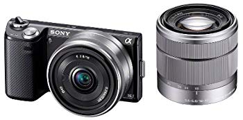 【中古】ソニー SONY ミラーレス一眼 α NEX-5N ダブルレンズキット E 16mm F2.8+E 18-55mm F3.5-5.6 OSS付属 ブラック NEX-5ND/B g6bh9ry