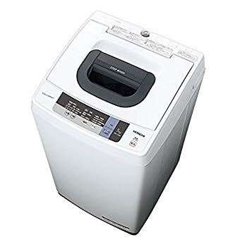 【中古】【非常に良い】日立 全自動洗濯機 5kg ピュアホワイト NW-5WR W｜ドリエム店