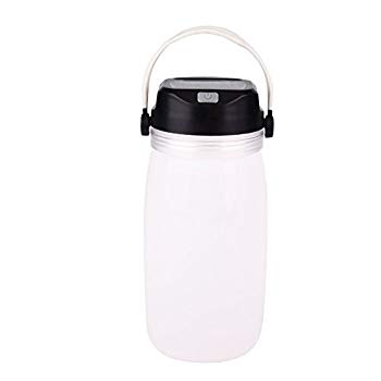 【中古】SMD LEDランタン　水筒　収納ケース　ソーラー充電　USB　生活防水　高輝度　軽量 携行　折り畳み式　非常用　シリコン　アウトドア (ホワイト) n5ksbvb