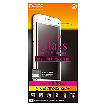 【中古】DEFF 御機嫌点数 ガラススクリーンプロテクター for iPhone6 Plus/6S Plus 0.33粍 盛りだくさん向こう正面 アンチグレア 白いこと DG-IP6PSM3FWH w17b8b5