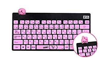 【中古】【非常に良い】ラインフレンズBTS 防弾少年団 BT21 WIRELESS SILENT KEYBOARD ワイヤレス キーボード (フィギュア付) RKB-BT21-CK