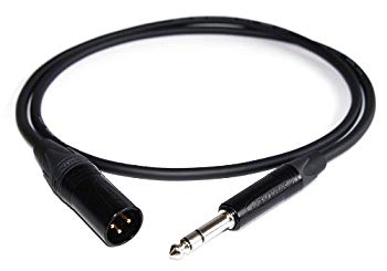 【中古】MOGAMI【2534 黒】XLR加農砲(牡)-TRS電話機 1m / NEUTRIK NC3MXXB＆NP3XBAG / ブッシング黒 khxv5rg