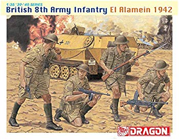 【中古】ドラゴン 1/35 第二次世界大戦 イギリス第8軍 歩兵 エル・アラメイン 1942 フィギュア4体セット プラモデル DR6390 qqffhab