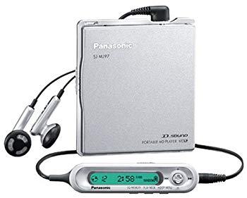 【中古】パナソニック 携帯型MD電気蓄音機 しろがね色 SJ-MJ97-S