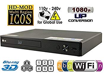 【中古】LG BPM-35 Region Free Blu-ray Player Multi region Smart Wifi 110-240 volts 6FT HDMI cable & Dynastar Plug adapter bundle Package by Dyn 2zzhgl6