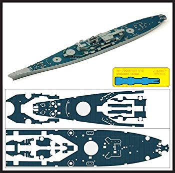 【中古】【非常に良い】インフィニモデル 1/700 IWシリーズ アメリカ海軍 戦艦 ミズーリ用 木製甲板 デッキブルー色 T社用 エッチングパーツ アンカーチェーン付き プラ dwos6rj