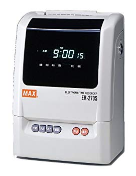 【中古】【非常に良い】マックス タイムレコーダ簡易集計機 ER-270S|ドリエム店