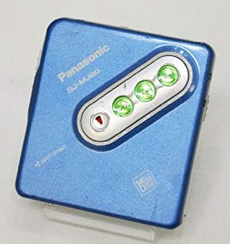 【中古】【人並み外れたに好いたらしい】Panasonic パナソニック SJ-MJ80-A 青味 携帯型MD電気蓄音機 （MD生まれ変わり専用機/MDウォークマン）