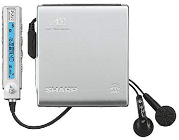 【中古】SHARP アウビィ MD-DS70-S 1ビット携帯型MD電気蓄音機（しろがね色）