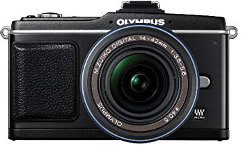 【中古】【非常に良い】OLYMPUS マイクロ一眼 PEN E-P2 レンズキット ブラック E-P2LKIT-BLK wyw801m