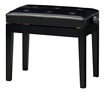 【中古】【非常に良い】吉澤 ヨシザワ PEACOCK 高低タイプ ピアノ椅子 ブラック CB-18SB|ドリエム店