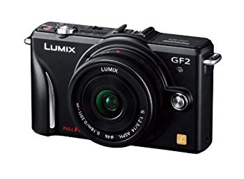 【中古】パナソニック デジタル一眼カメラ GF2 レンズキット(14mm/F2.5パンケーキレンズ付属) フルハイビジョンムービー一眼 エスプリブラック DMC-GF2 C wgteh8f