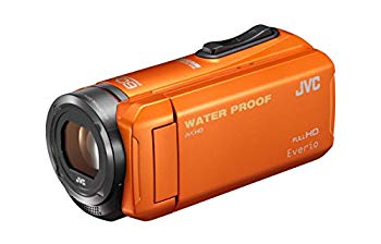 【中古】【非常に良い】JVC KENWOOD JVC ビデオカメラ EVERIO 防水 防塵 内蔵メモリー32GB オレンジ GZ-R300-D|ドリエム店