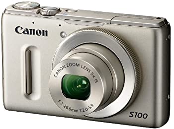 【中古】Canon デジタル写真機 PowerShot S100 しろがね色 PSS100(SL) 1210万絵素 広角24粍 光学5倍望遠レンズ 3.0型TFT液晶色つや管する