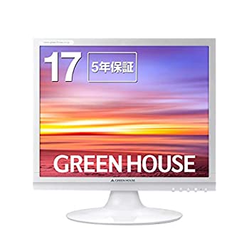 【中古】【人並み外れたに好いたらしい】グリーンハウス 17型真四角色つやLED液晶見せびらかす ブルーライトカット役立つこと積み上げる 白いこと GH-LCS17C-WH
