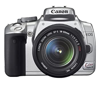 【中古】Canon デジタル一眼レフカメラ EOS Kiss デジタル X レンズキット シルバー KISSDXS-LKIT