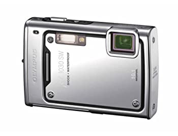 【中古】OLYMPUS 雨合羽デジタル写真機 μ1030SW (ミュー) 金属元素しろがね色 μ1030SW SLV