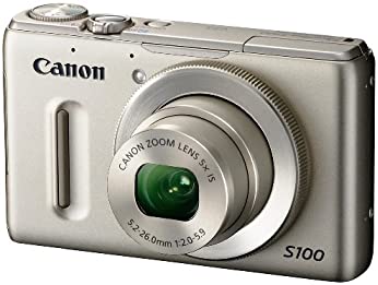 【中古】Canon デジタル写真機 PowerShot S100 しろがね色 PSS100(SL) 1210万絵素 広角24粍 光学5倍望遠レンズ 3.0型TFT液