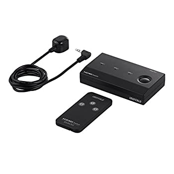 【中古】iBUFFALO HDMIうつり変わり器 3台用 遠隔操作付  Nintendo Switch動くこと突きとめる済 黒いこと BSAK302
