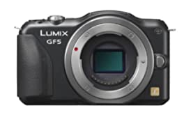 【中古】パナソニック 鏡鑑受け答え一眼写真機 ルミックス GF5 上半身 1210万絵素 肝ったま黒いこと DMC-GF5-K