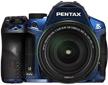 【中古】PENTAX デジタル一眼レフカメラ K-30 レンズキット [DA18-135mmWR] クリスタルブルー K-30LK18-135 C-BL 157