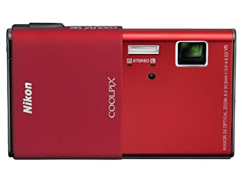 【中古】Nikon デジタル写真機 COOLPIX S80 カーディナルレッド S80RD 1410万絵素 光学5倍望遠レンズ 3.5型タッチパネル液晶 16.5粍薄型上半身