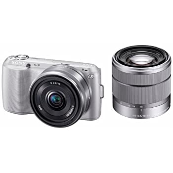 【中古】ソニー SONY デジタル一眼写真機 α NEX-C3 ダブルレンズット しろがね色 NEX-C3D/S