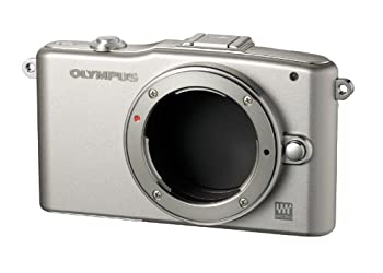 【中古】OLYMPUS 鏡鑑受け答え一眼 PEN mini E-PM1 上半身 しろがね色 E-PM1 BODY SLV
