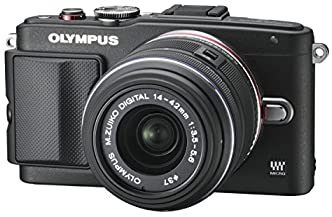 【中古】OLYMPUS ミラーレス一眼 PEN Lite E-PL6 レンズキット ブラック E-PL6 LKIT BLK