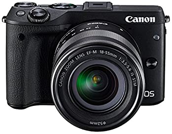 【中古】Canon ミラーレス一眼カメラ EOS M3 レンズキット(ブラック) EF-M18-55mm F3.5-5.6 IS STM 付属 EOSM3BK-