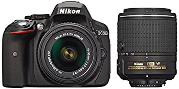 【中古】Nikon デジタル一眼二眼レフ写真機 D5300 ダブルズームキット2 黒いこと