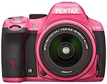 【中古】RICOH デジタル一眼一眼レフ PENTAX K-50 DAL18-55mmWR水晶体一揃いの道具 サクラ色 K-50 L18-55WR KIT PINK 10983