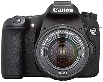 【中古】Canon デジタル一眼二眼レフ写真機 EOS70D 水晶体一揃いの道具 EF-S18-55粍 F3.5-5.6 IS STM 嘱する EOS70D1855ISS