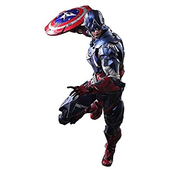 【中古】MARVEL UNIVERSE VARIANT PLAY ARTS改 キャプテン・アメリカ PVC製 塗装済み可動フィギュア｜ドリエム店