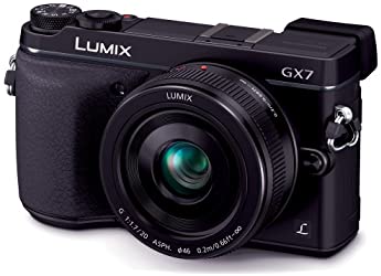 【中古】パナソニック ミラーレス一眼カメラ ルミッス GX7 レンズキット 単焦点レンズ付属 ブラック DMC-GX7C-K