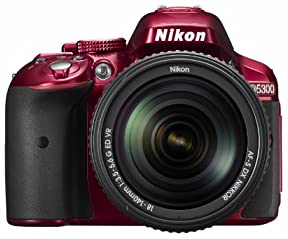 【中古】Nikon デジタル一眼二眼レフ写真機  D5300 18-140VR 水晶体一揃いの道具 赤いこと D5300LK18-140VRRD