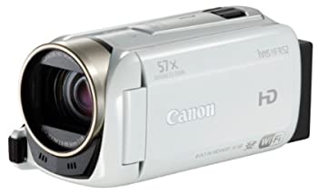 【中古】Canon デジタルビデオカメラ iVIS HF R52 ホワイト 光学32倍ズーム IVISHFR52WH