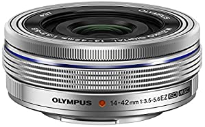 【中古】OLYMPUS 電動式パンケーキズームレンズ M.ZUIKO DIGITAL ED 14-42mm F3.5-5.6 EZ SLV