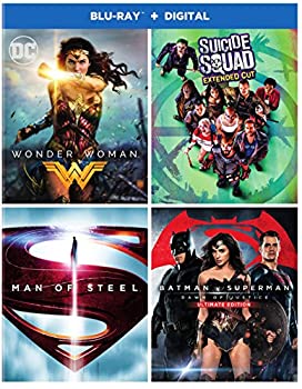 【中古】DC 4-Film BD Bundle/Wonder Woman/Suicide Squad: Ext Cut/Batman v Superman: DOJ UE/Man of Steel [Blu-ray]｜ドリエム店