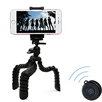 【中古】エレコム 三脚 フレキシブル三脚 Bluetooth リモコン付 コンパクト 【脚が曲がって固定できる】 ブラック P-STFLRBK